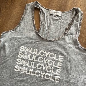SoulCycle Gray Racerback Tank Top